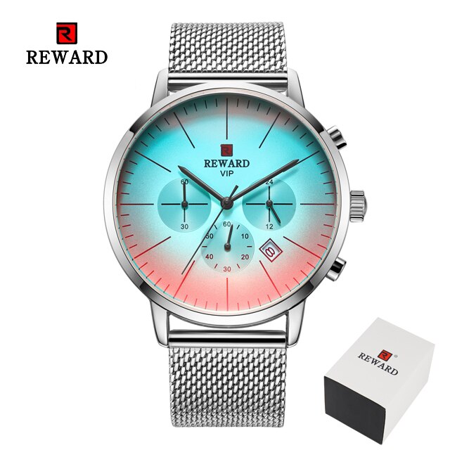 Color Bright Glass Watch Men Top Luxury Brand Chronograph