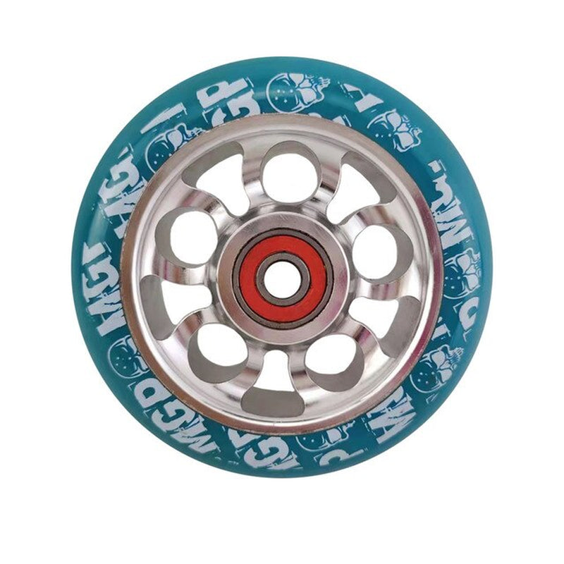 100Mm Scooter Wheels Skateboard Wheelchair Wheel Aluminium Alloy Steel Hub 2 Pieces 88A High Elasticity Precision Speed Skating