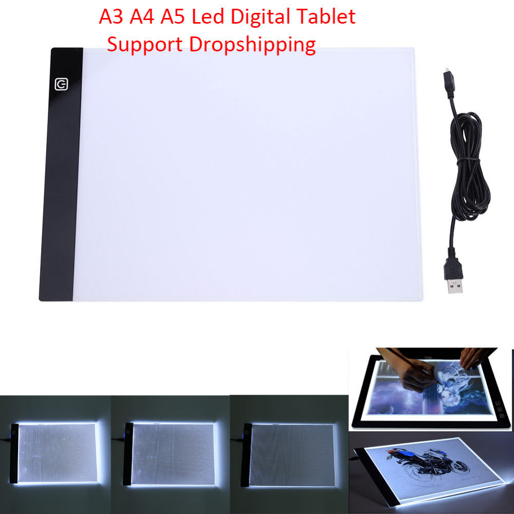 A4 LED Ultra-Thin Tracing Light Box Art Stencil Board Light Pad Tracing Drawing Table Board