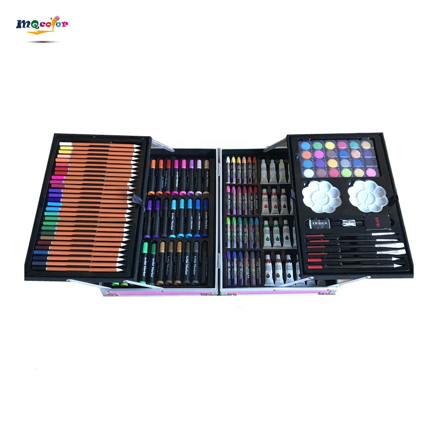 145 Pcs Kids Color Paint Drawing Box Kits Art Set for Children
