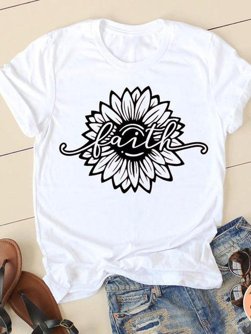 Clothing Summer Letter Printing 2022 Short Sleeve Ladies Casual Women Fashion Graphic Tee T-Shirts Female T Shirt Clothes