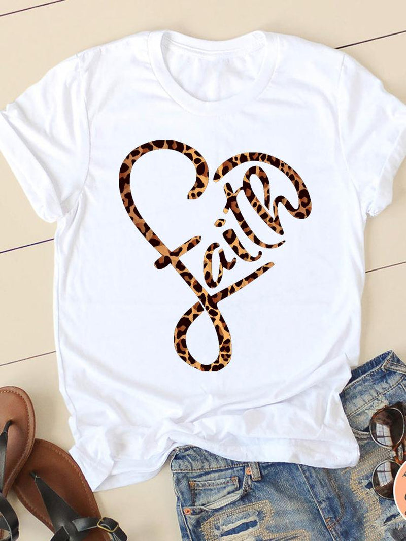 Clothing Summer Letter Printing 2022 Short Sleeve Ladies Casual Women Fashion Graphic Tee T-Shirts Female T Shirt Clothes