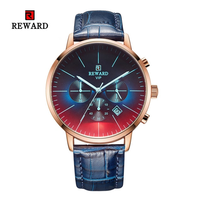 Color Bright Glass Watch Men Top Luxury Brand Chronograph