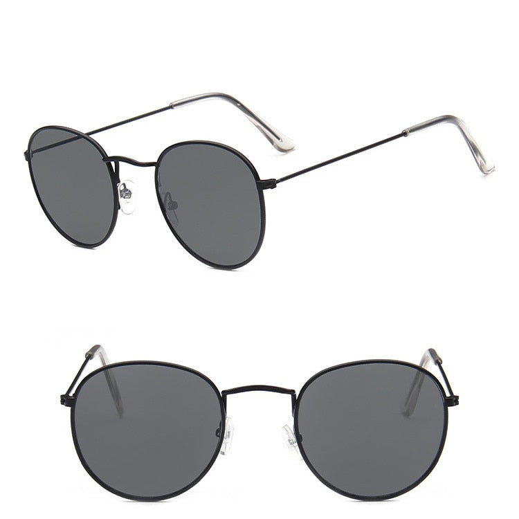 Retro Classic Semi-Rimless Polarized UV400 Sunglasses