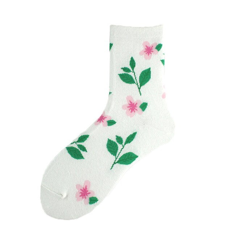 Plant Wind Dandelion Sunflower Flower Cotton Socks Creative Rose Skate Casual Women Streetwear Funny Kawaii Short Happy Socks