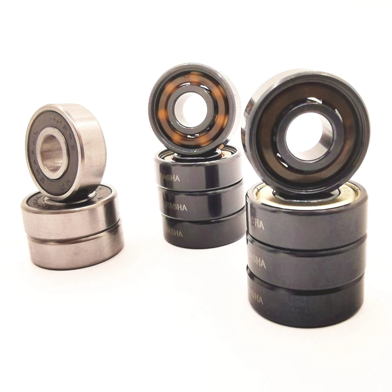 16Pcs Roller Skate Bearings Ceramic BLACK Ball Inline Skates High Speed Bearings Competitional Skateboard Longboard Bearing