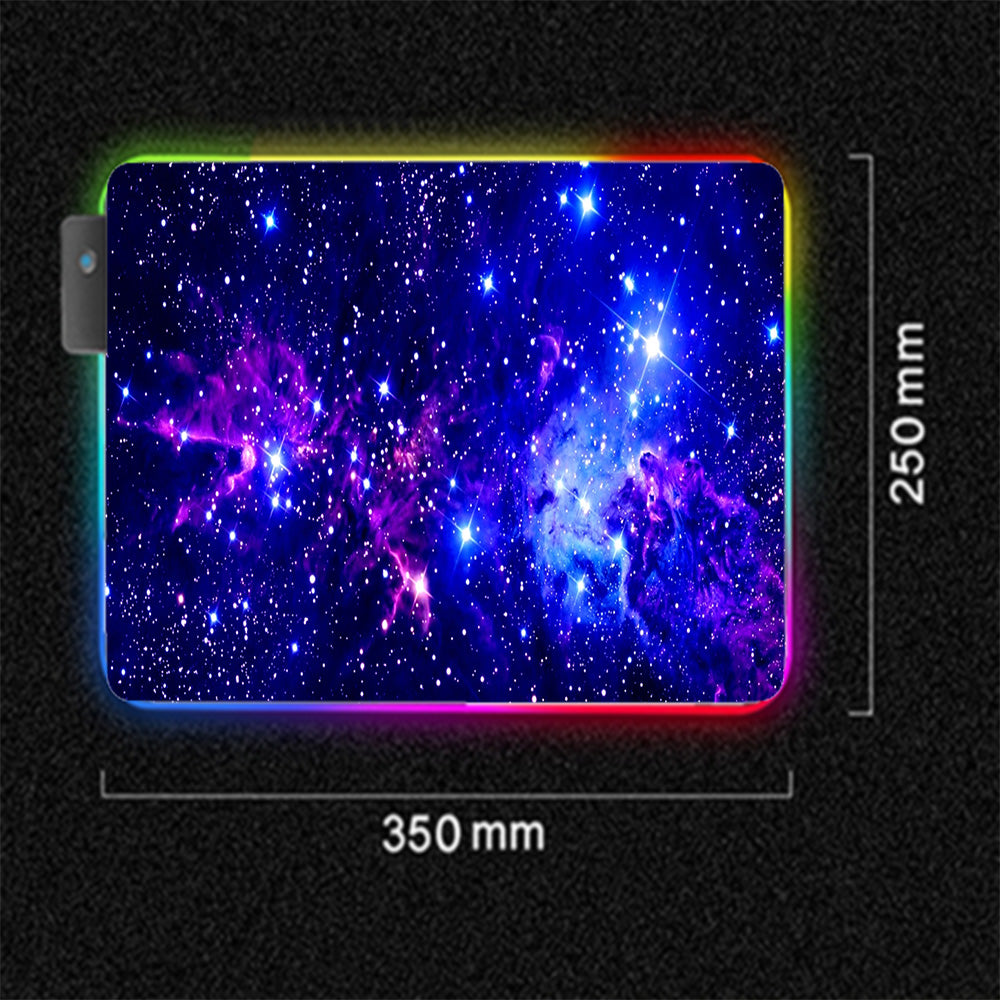 XXL Blue Star LED USB Gaming Mousepad
