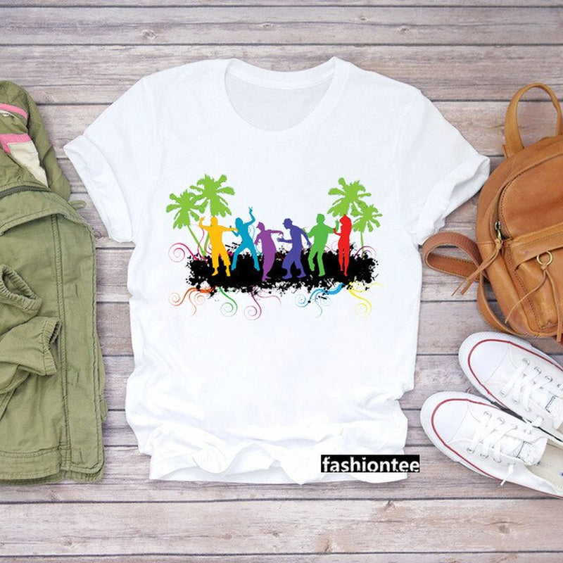Summer Fashion Zumba Black Tshirt Women'S Clothing Fitness Dance Graphic Tees Shirt Femme Lover Sport Gymnastics T-Shirt Female