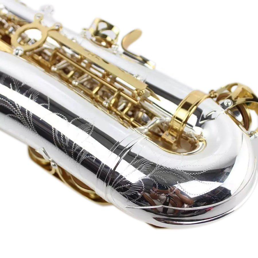 High Quality Brass Silver Alto Saxophone