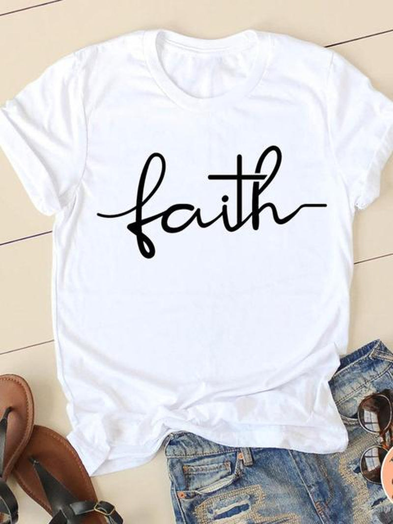 Clothing Summer Letter Printing 2022 Short Sleeve Ladies Casual Women Fashion Graphic Tee T-Shirts Female T Shirt Clothes