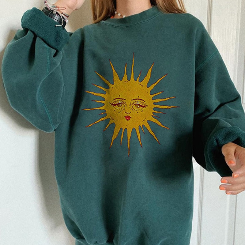 HipHop High Street Women Ocean Animal Whale Hoodies Print Hoodies Sweatshirts Autumn Long Sleeve K Tops Ladies New Harajuku -2