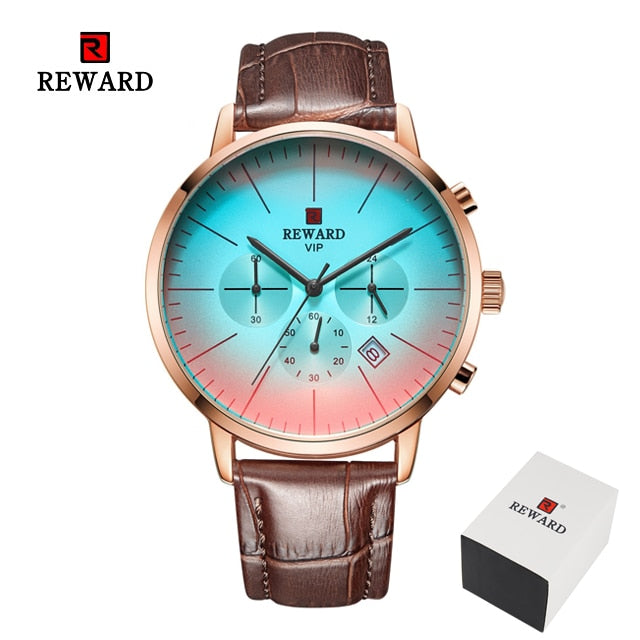 Color Bright Glass Watch Men Top Luxury Brand Chronograph