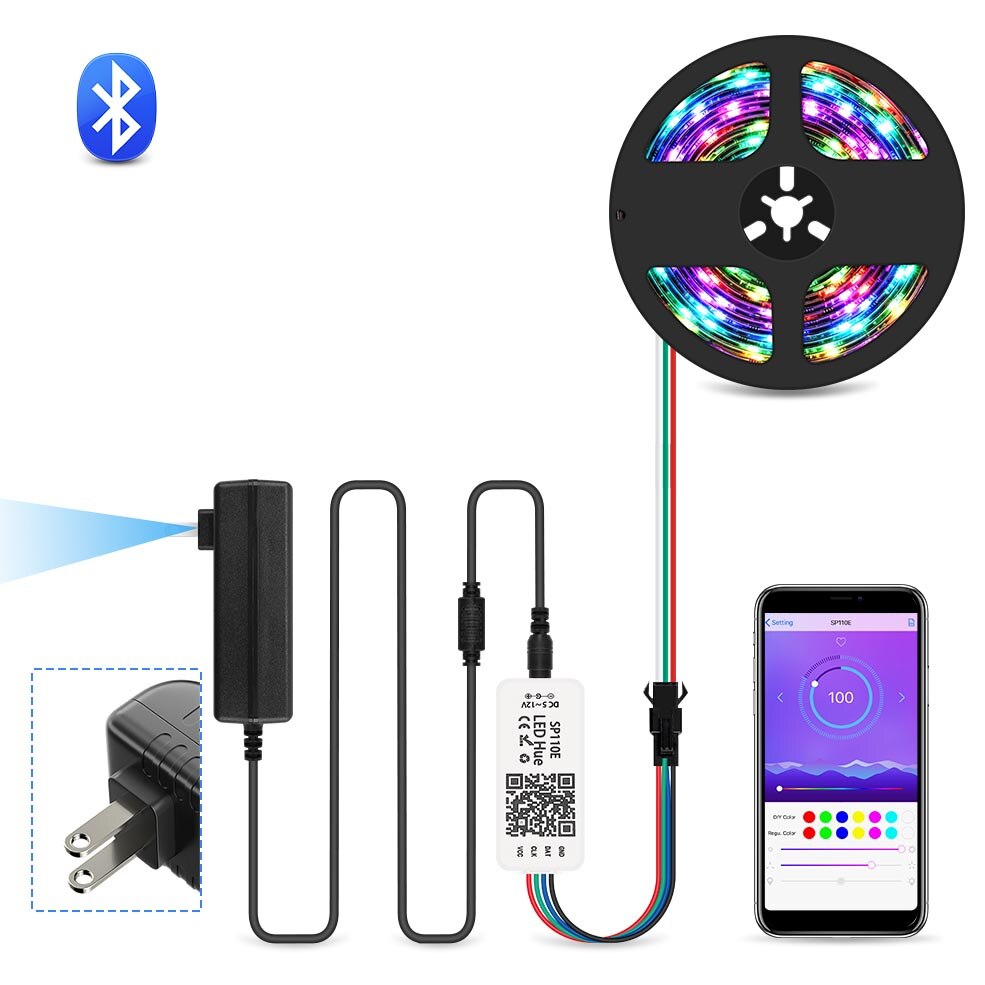 Bluetooth WS2811 Addressable RGB Strip Led Lights
