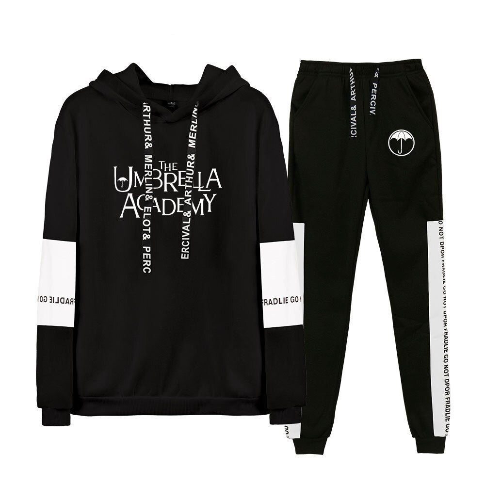 The Umbrella Academy Two Piece Set Women Hoodies+Long Pants Pullover Unisex Harajuku Suit Men Hooded Sweatshirt Tracksuit