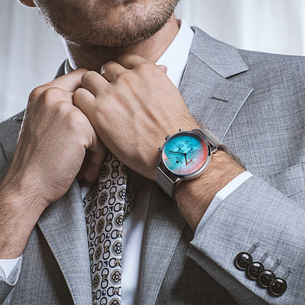 Color Bright Glass Watch Men Top Luxury Brand Chronograph
