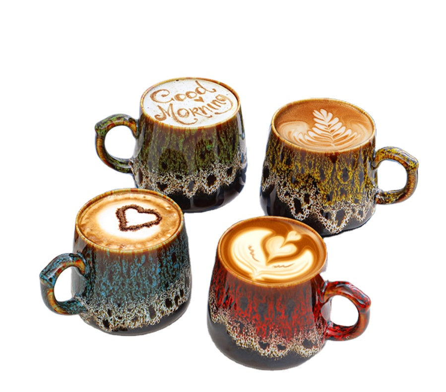 Handmade Mixed Glaze Ceramic Coffee Mugs
