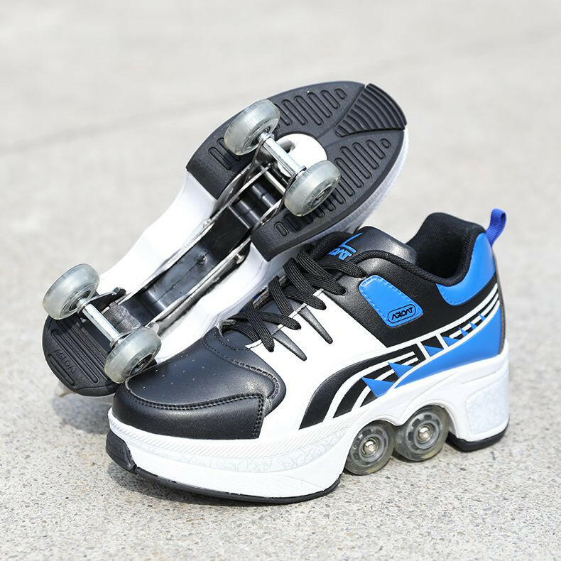Roller Sneakers Men Wheels Roller Women Shoes Deformation Roller Shoes For Children Agloat