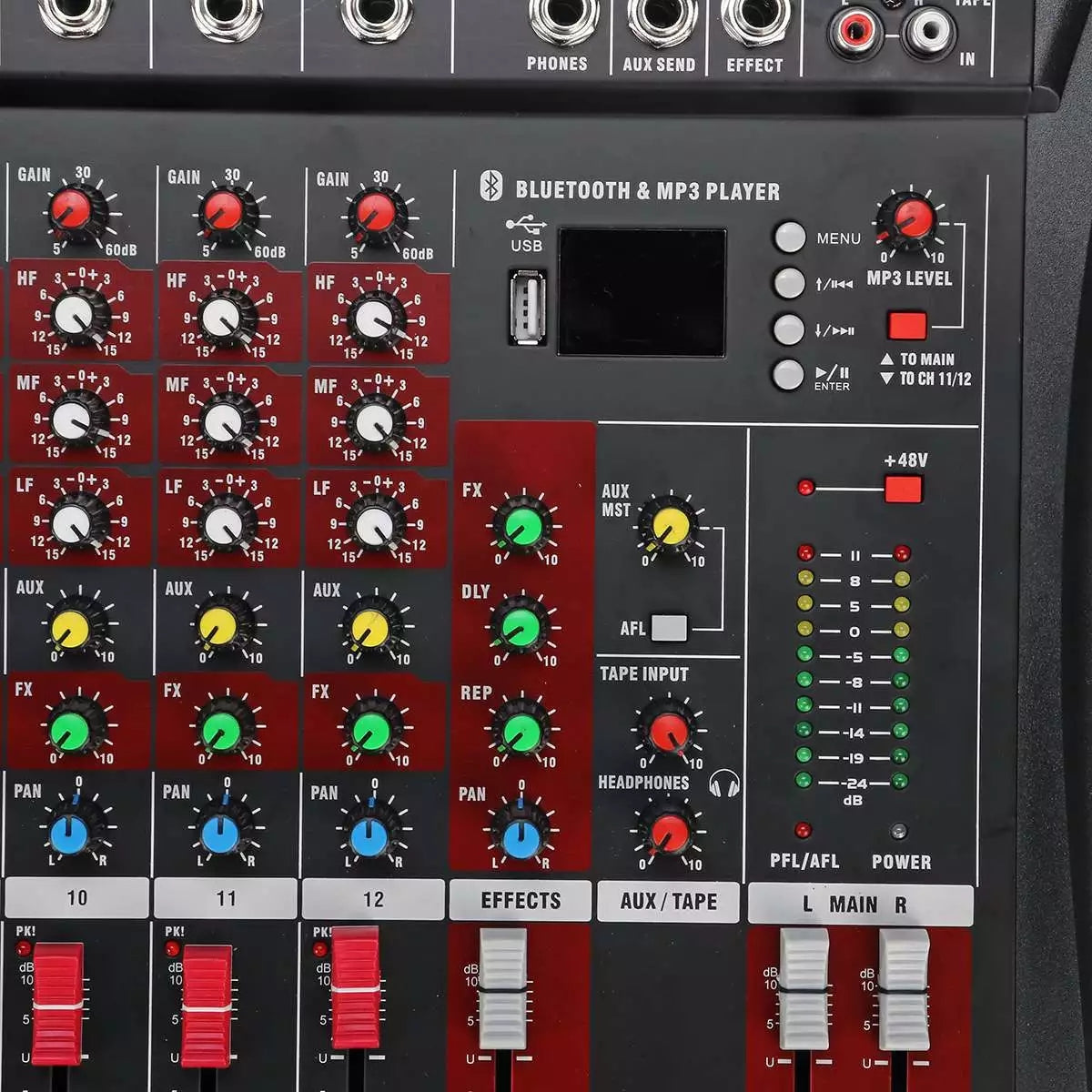 Berani CT-120L 12 Channel Independent Audio Mixer Console for Recording