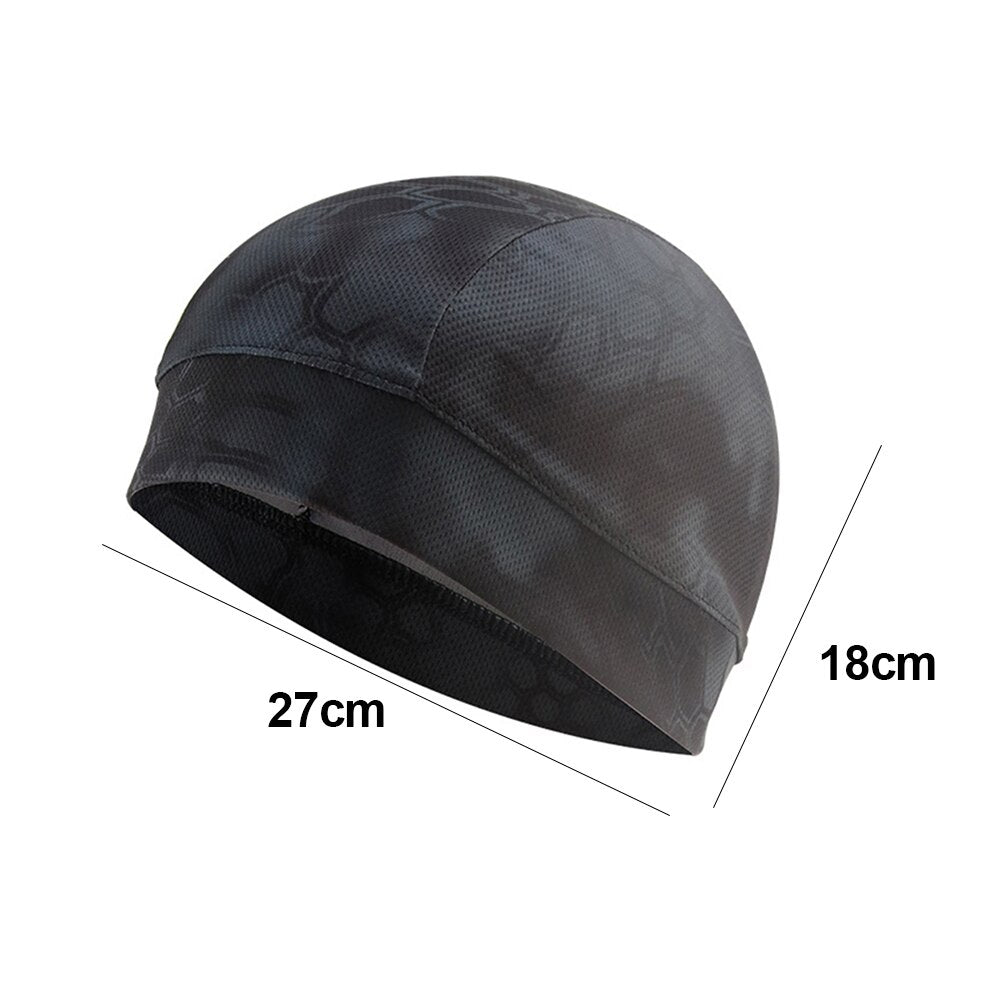 Motorcycle Helmet Inner Cap Windproof Mask Moisture Wicking Cooling Inner Liner Beanie Dome Quick Dry Hat Accessories