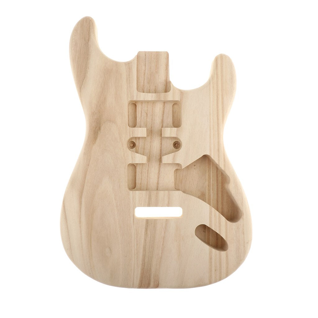 Fine Unfinished Guitar Body Barrel Polished Wood Guitar Handcrafts Replacement Fits for ST Electric Guitar Parts Accessory