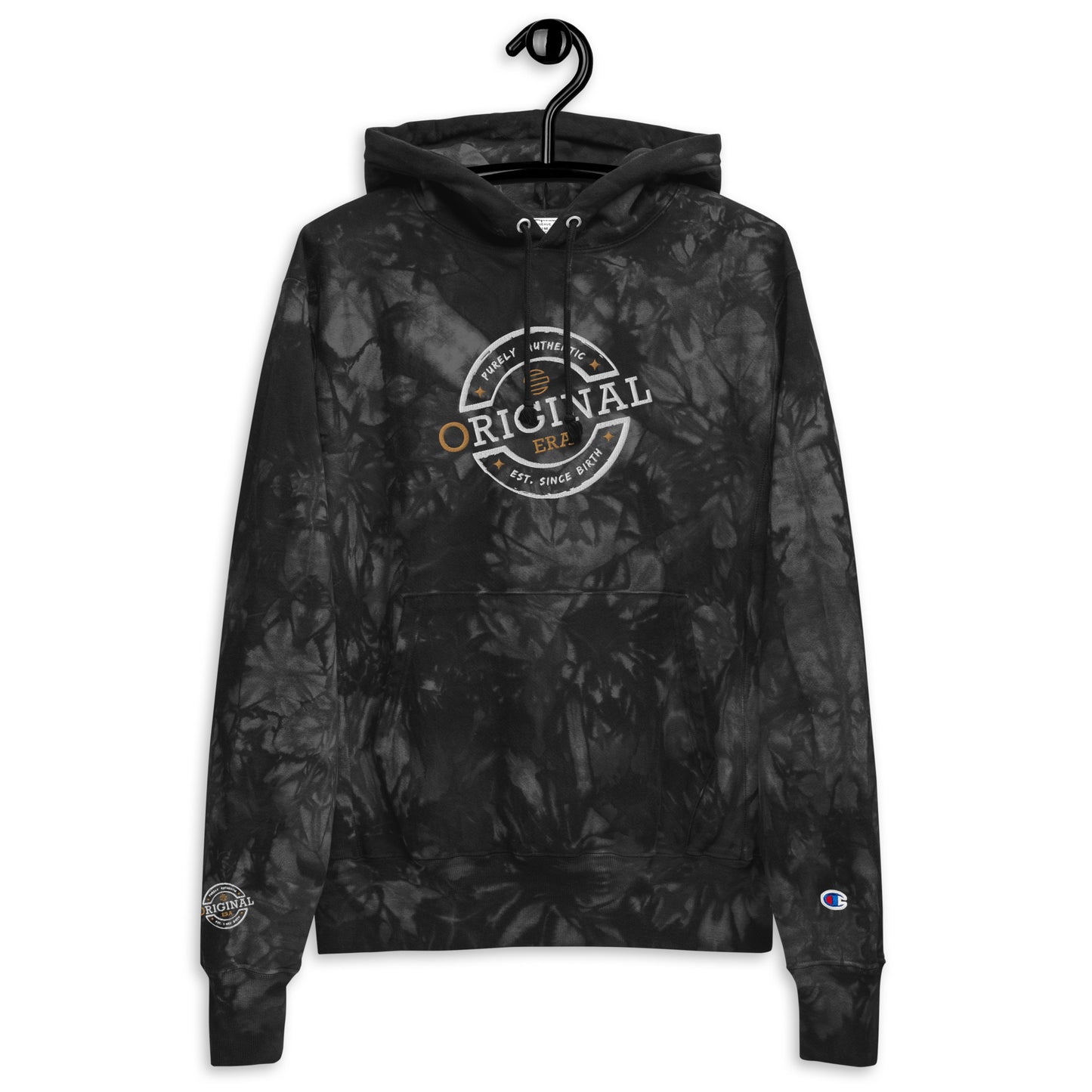 Original Era Unisex Champion Tie-Dye Hoodie with Accent Gold