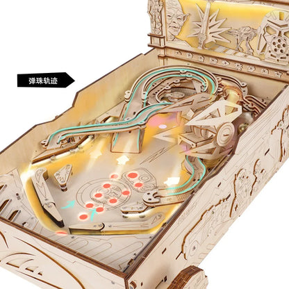 3D Wood Puzzle - Pinball Machine