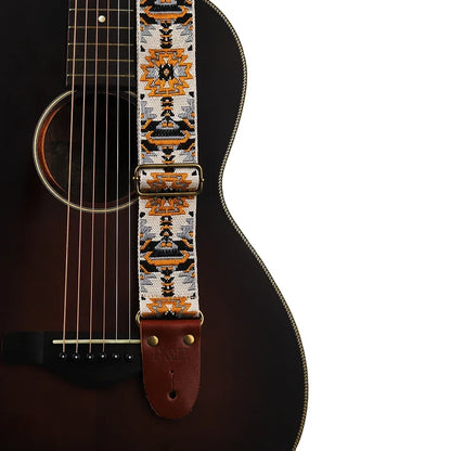 Adjustable Bohemian Style Soft Leather Guitar Strap