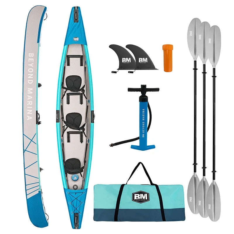 Double brushed Inflatable Rubber Kayak Boat