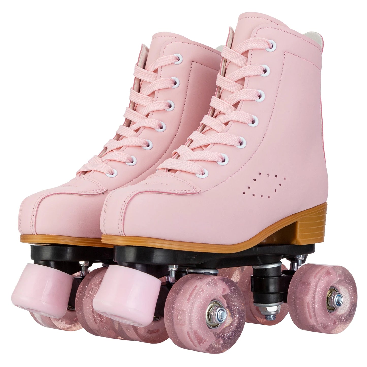 Women's PU Breathable Leather Outdoor Quad Roller Skates