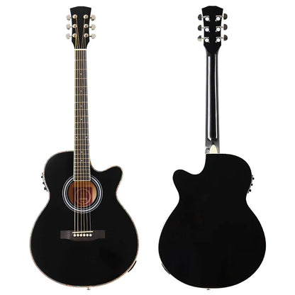 40" Beginner's Thin Body Acoustic Electric Guitar Kit with Accessories - Various Colours