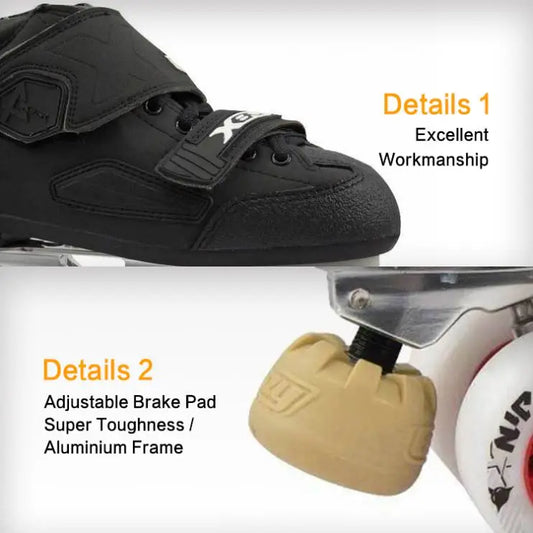 Breathable Mesh Lining Derby Quad Roller Skates