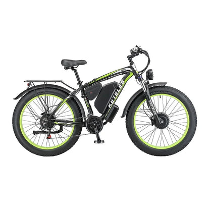 2000W High Power Two Wheel Drive Dual Motor Electric Bike With 26AH Lithium Battery and 26x4.0 inch Fat Tire E-Bike
