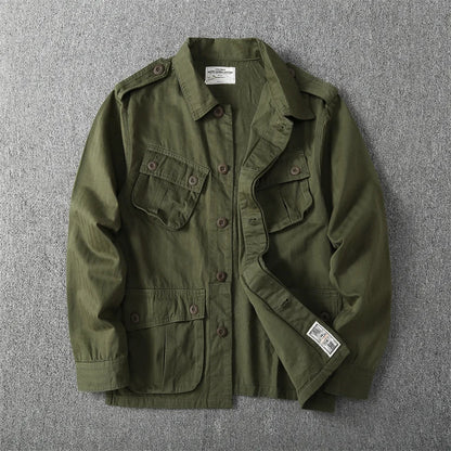 100% Cotton Washed Multi-pocketed American Retro Tropical Jungle M65 Jacket