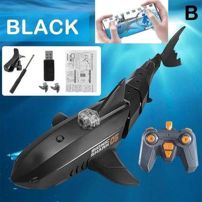 Children's RC Submarine Underwater Boat With 480p Camera  - Shark
