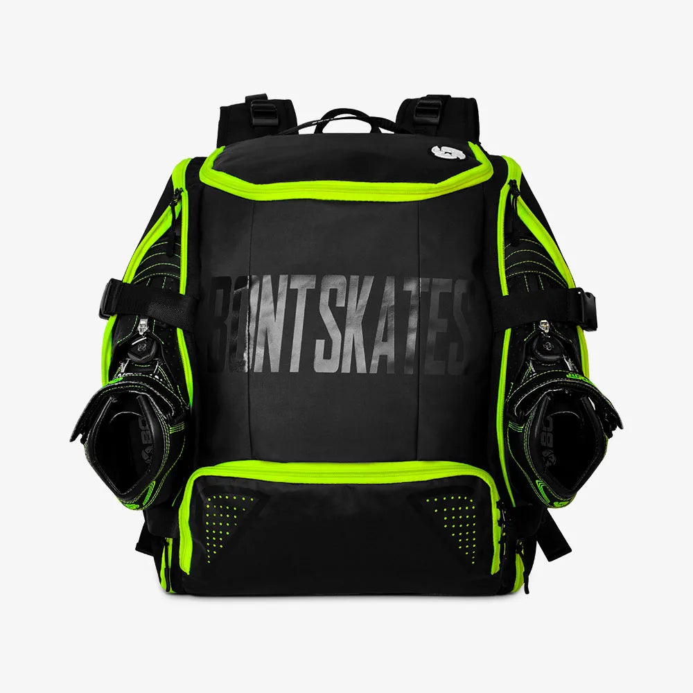 BONT Skates Backpack (Neon Green) - Fits All Skate Types