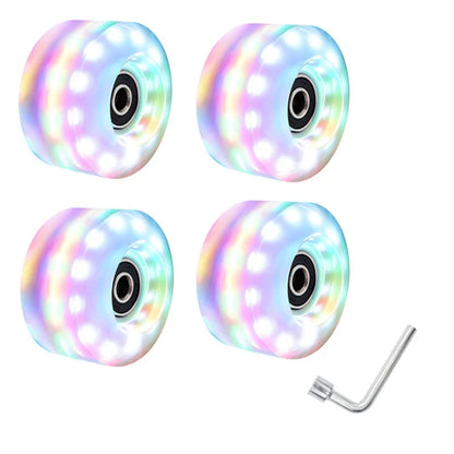 Outdoor Luminous Quad Roller Skates/Skateboard Wheels - 4 Wheels 58Mm X 32Mm