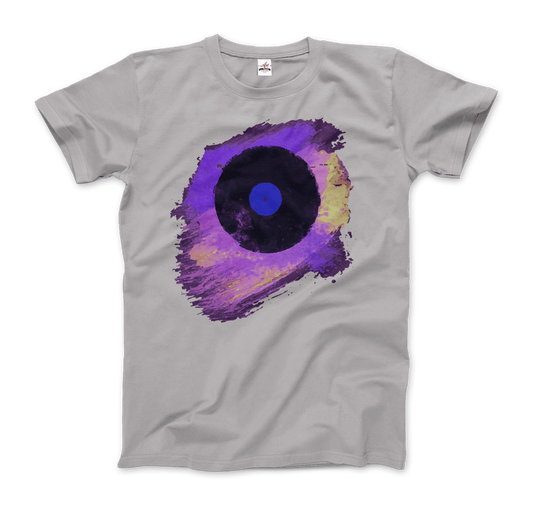 Vinyl Record Made of Paint Scattered in Purple Tones T-Shirt