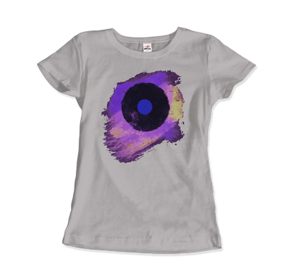Vinyl Record Made of Paint Scattered in Purple Tones T-Shirt