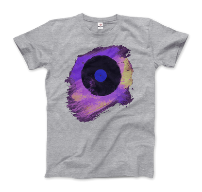 Vinyl Record Made of Paint Scattered in Purple Tones T-Shirt