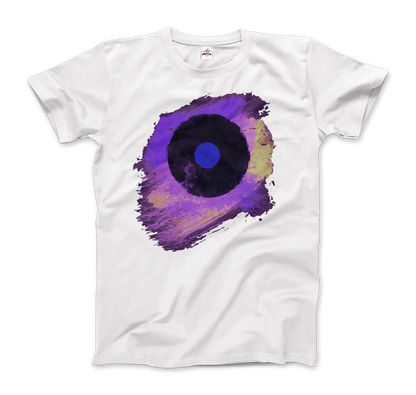 Vinyl Record Made of Paint Scattered in Purple Tones T-Shirt