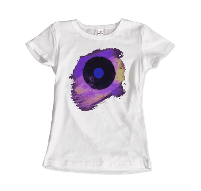 Vinyl Record Made of Paint Scattered in Purple Tones T-Shirt