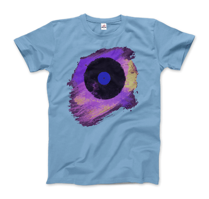 Vinyl Record Made of Paint Scattered in Purple Tones T-Shirt