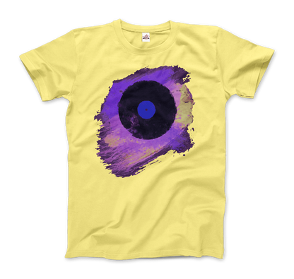 Vinyl Record Made of Paint Scattered in Purple Tones T-Shirt