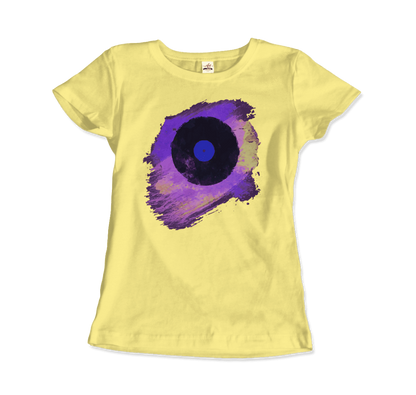 Vinyl Record Made of Paint Scattered in Purple Tones T-Shirt