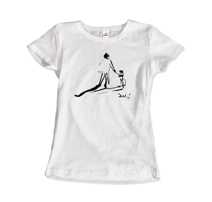 Salvador Dali Sketch, Childhood With Father Riding a Bike 1971 T-Shirt