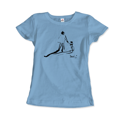 Salvador Dali Sketch, Childhood With Father Riding a Bike 1971 T-Shirt