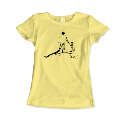 Salvador Dali Sketch, Childhood With Father Riding a Bike 1971 T-Shirt