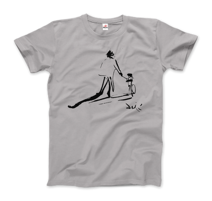 Salvador Dali Sketch, Childhood With Father Riding a Bike 1971 T-Shirt