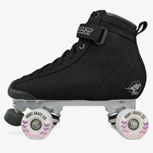 BONT Vegan ParkStar Black Quad Derby Roller Skates for Streets & Parks