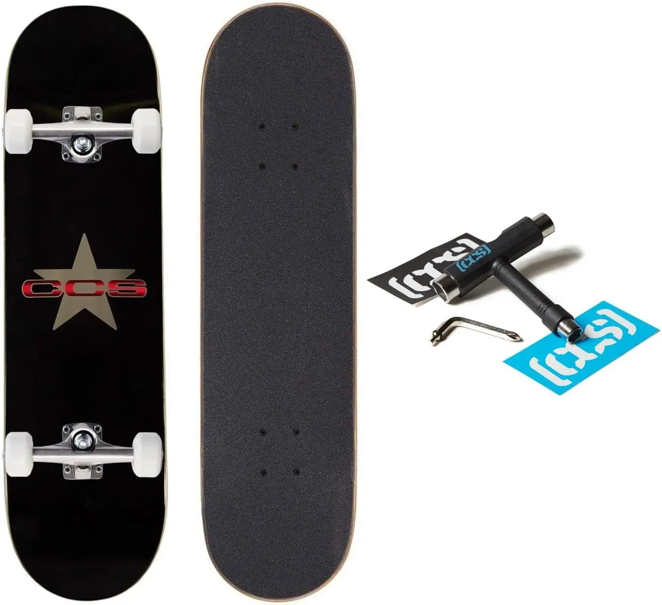 [CCS] Skateboard Fully Assembled with Skate Tool & Stickers
